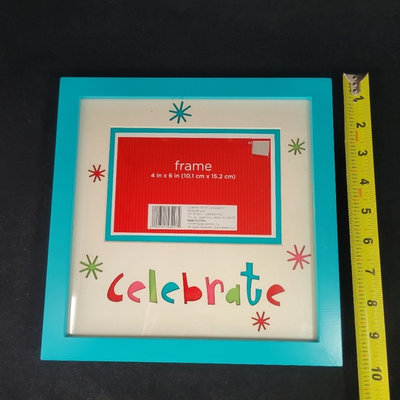 Target Brand 4x6 picture frame holiday celebrate. VG CONDITION. - Picture 4 of 16